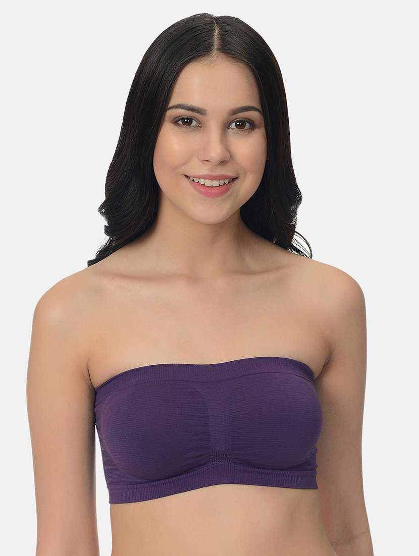 women multicolored set of 3 solid tube bra - 21239360 -  Standard Image - 1