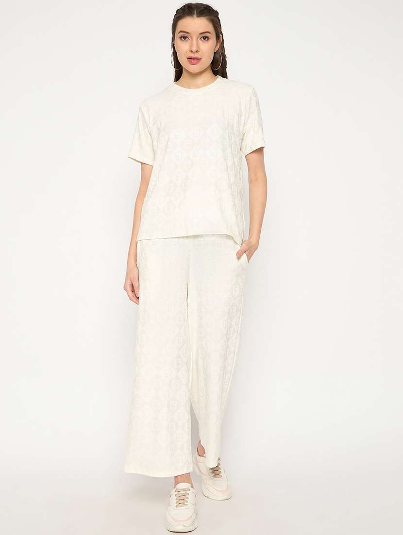 women round neck self-designed nightwear set - 21239412 -  Standard Image - 1