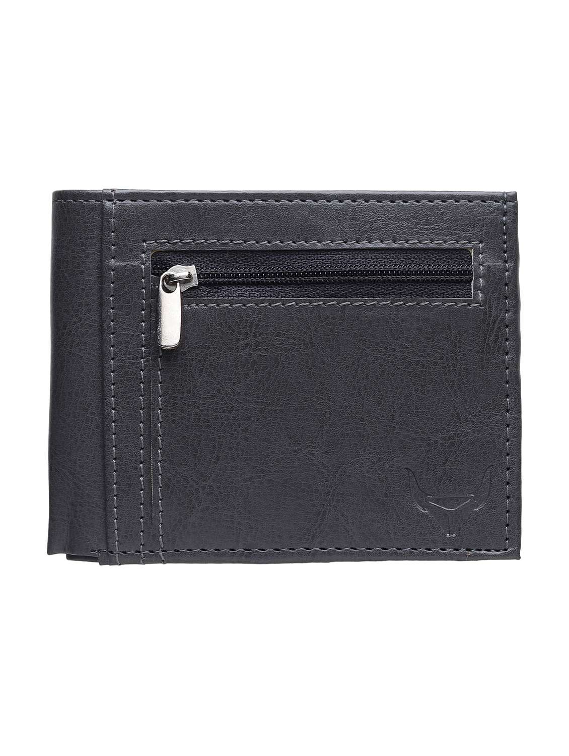 grey leatherette wallet