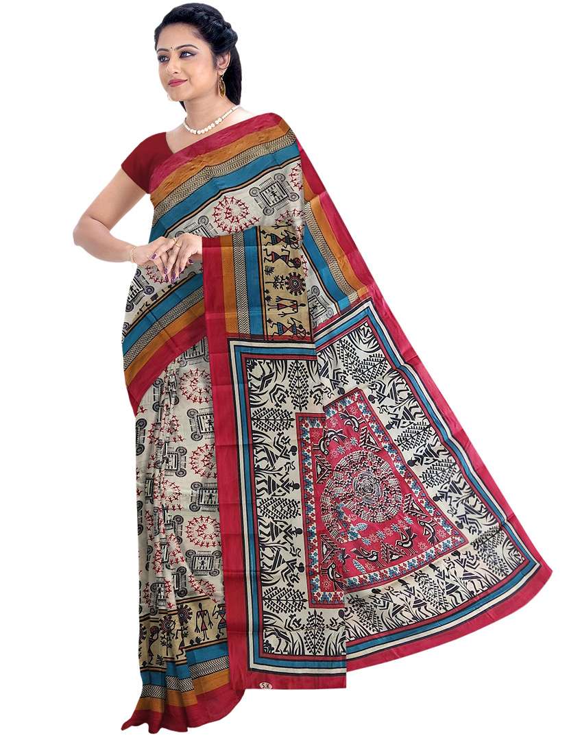 women multi color printed saree - 21242203 -  Zoom Image - 0
