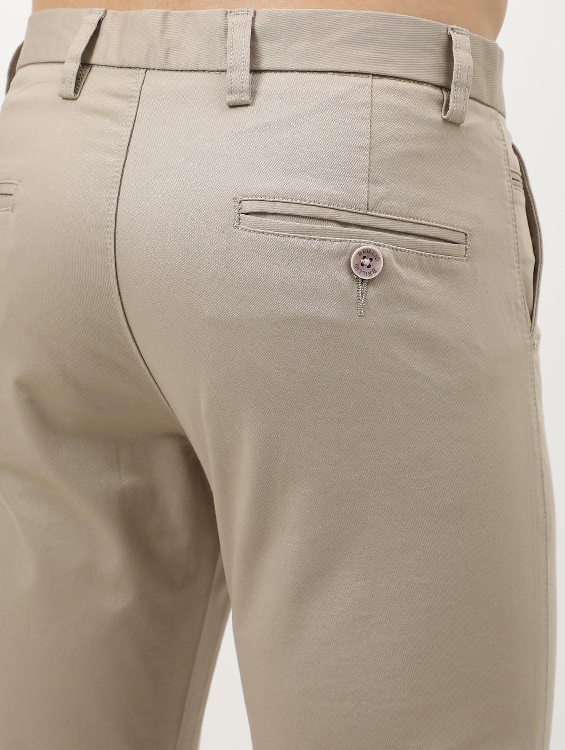 men solid cotton chinos casual trouser - 21242446 - Standard Image - 4