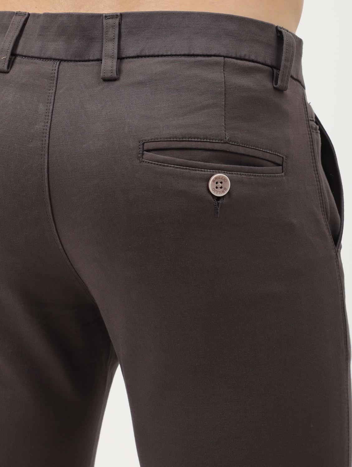 brown cotton chinos casual trousers - 21242454 - Standard Image - 4