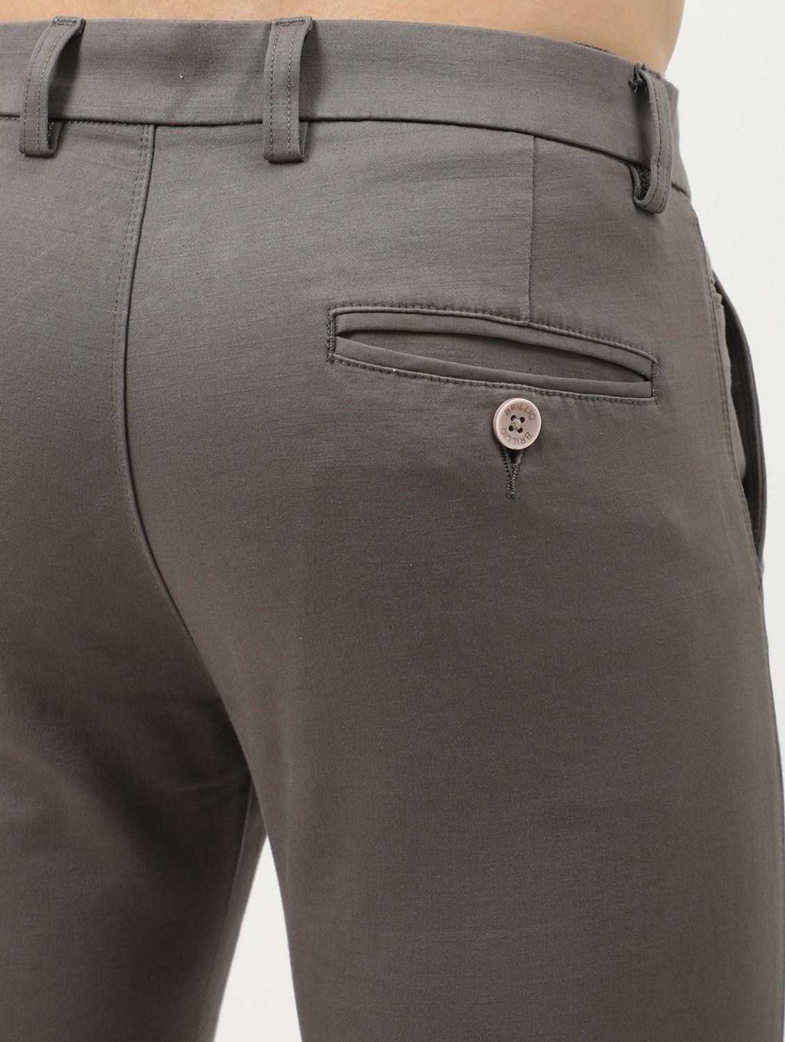 grey cotton chinos casual trousers - 21242456 - Standard Image - 4
