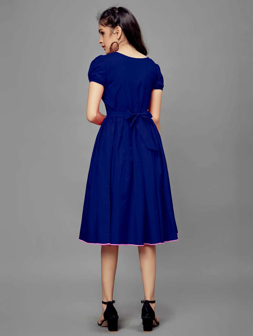 blue crepe frock - 21243161 -  Standard Image - 1