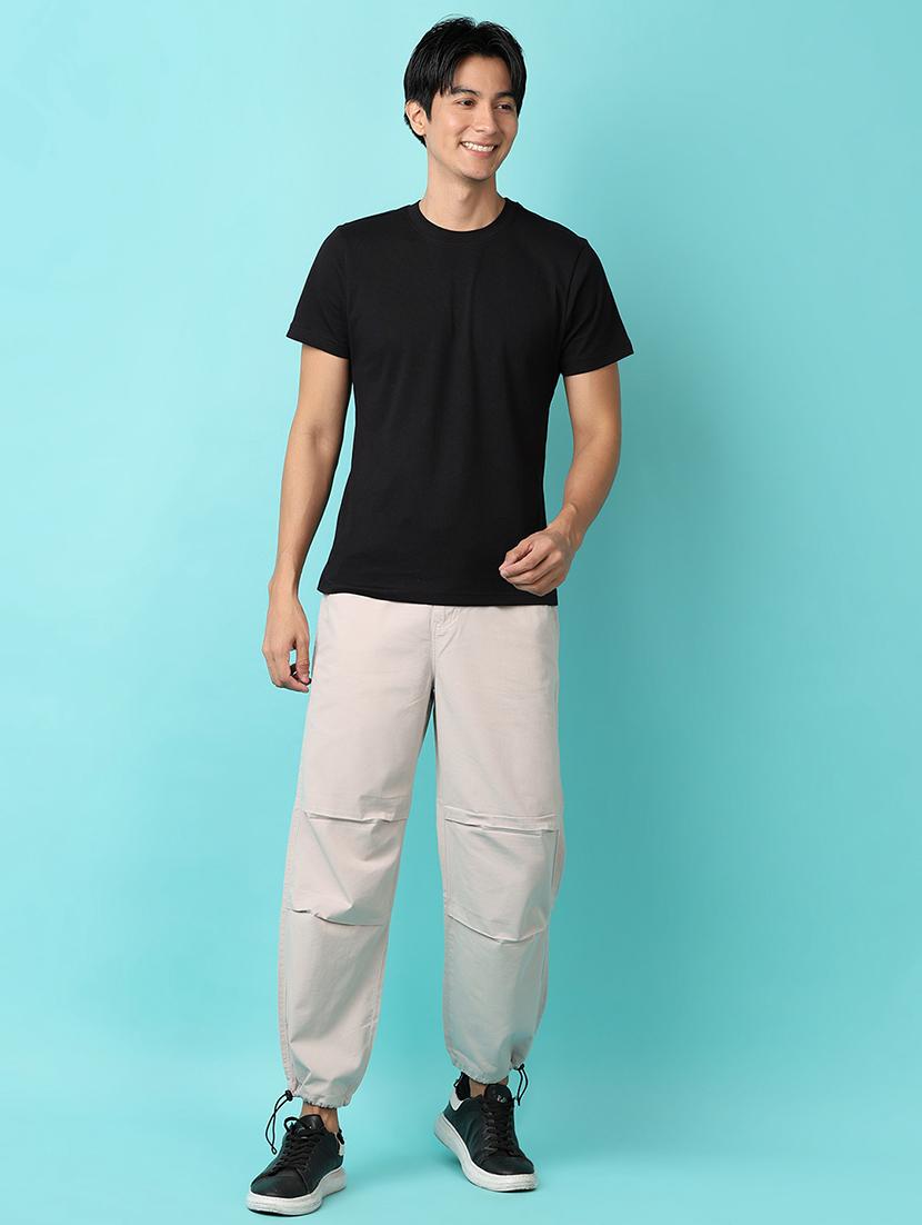 men mid rise solid joggers - 21244202 - Standard Image - 4