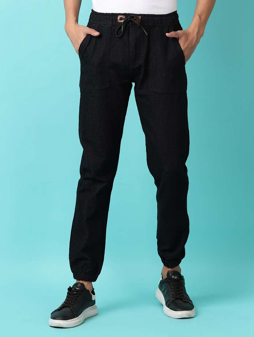 men mid rise cotton jogger