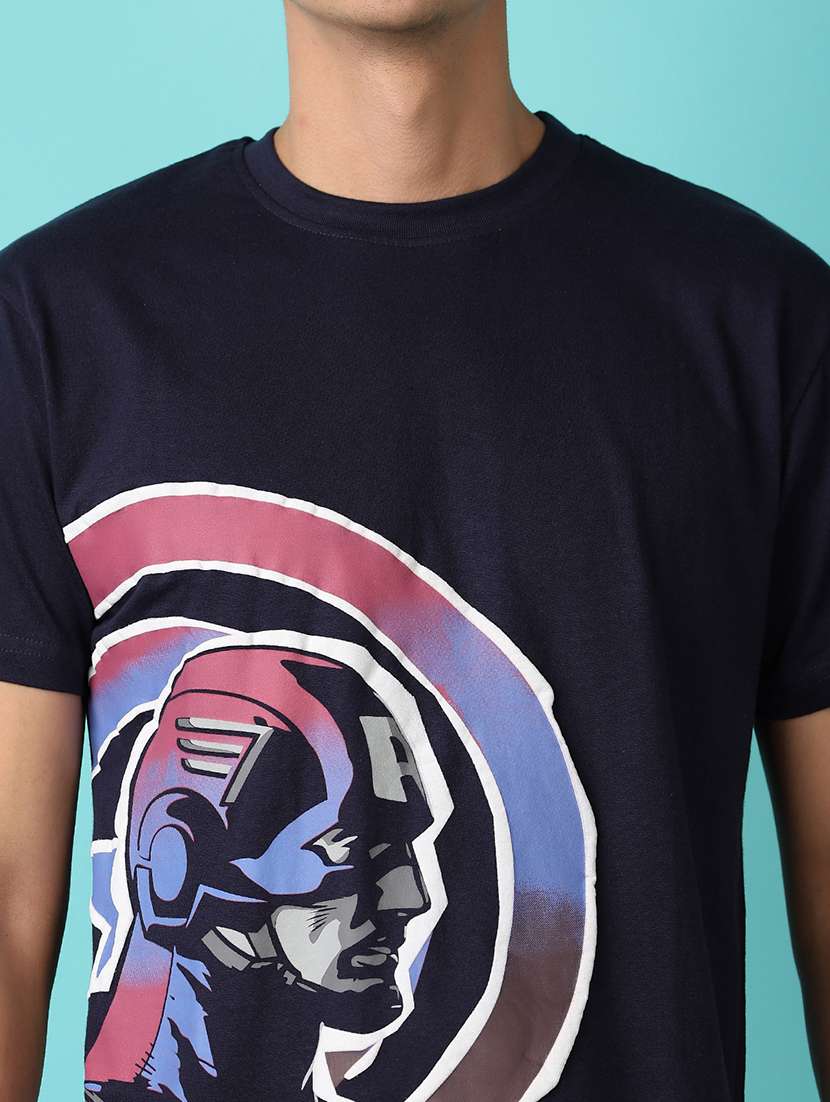 men front print round neck t-shirt - 21244245 -  Standard Image - 6