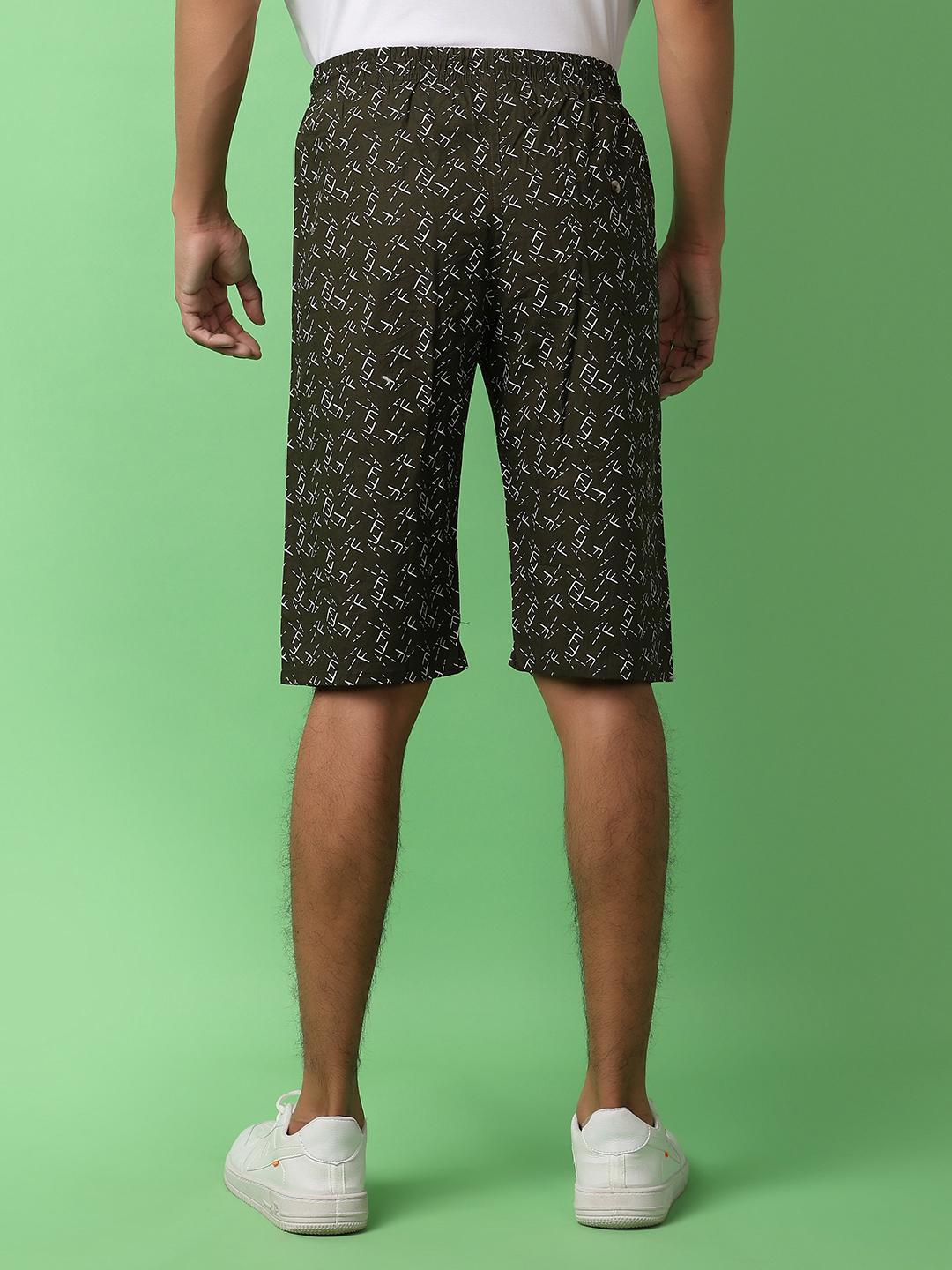 olive poplin shorts - 21244258 - Standard Image - 1