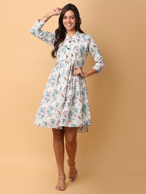 women white cotton a-line dress - 21244290 - Standard Image - 0