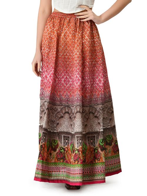 women multicolored printed flared skirt - 21244680 - Standard Image - 0