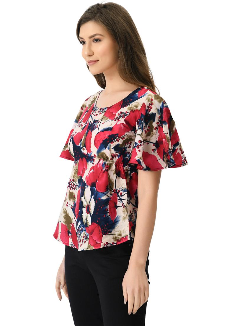 multi colored crepe regular top - 21244685 -  Standard Image - 1