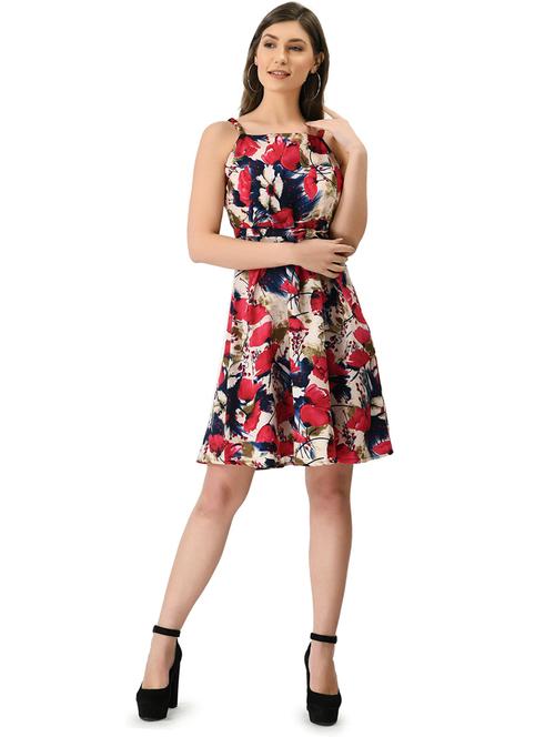 women multicolored printed a-line dress - 21244690 -  Standard Image - 0