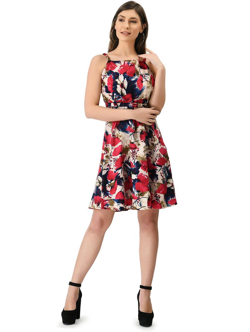 women multicolored printed a-line dress - 21244690 -  Zoom Image - 0