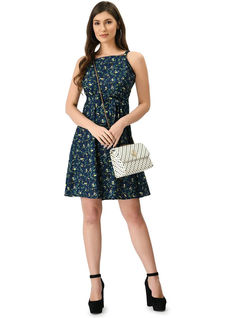 women sleeveless printed a-line dress - 21244692 - Zoom Image - 0