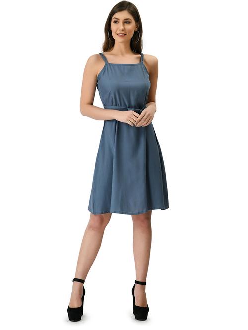 women sleeveless solid a-line dress - 21244699 - Standard Image - 0