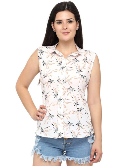 white printed regular shirt - 21244702 - Standard Image - 0