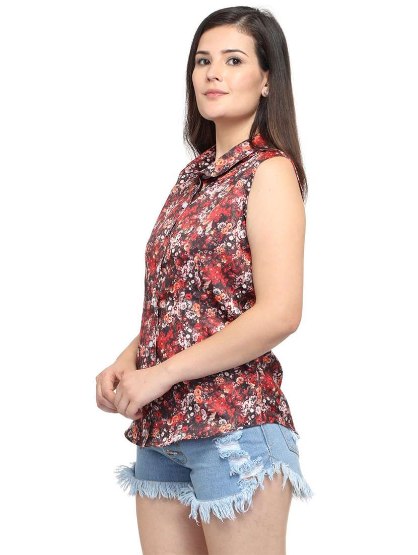 brown floral regular shirt - 21244710 - Standard Image - 1