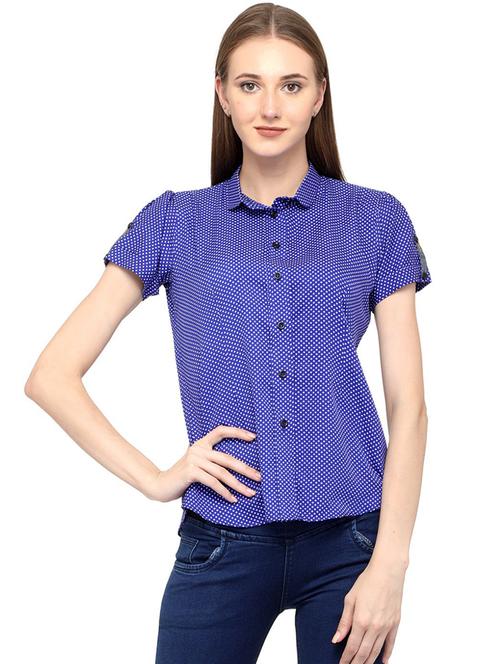 blue printed regular shirt - 21244711 - Standard Image - 0