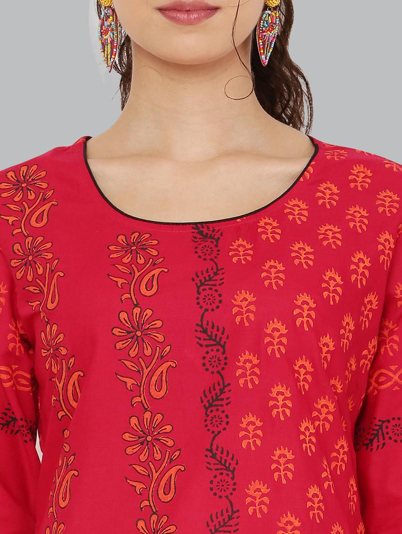 women three quarter sleeve printed kurta - 21244720 - Standard Image - 4