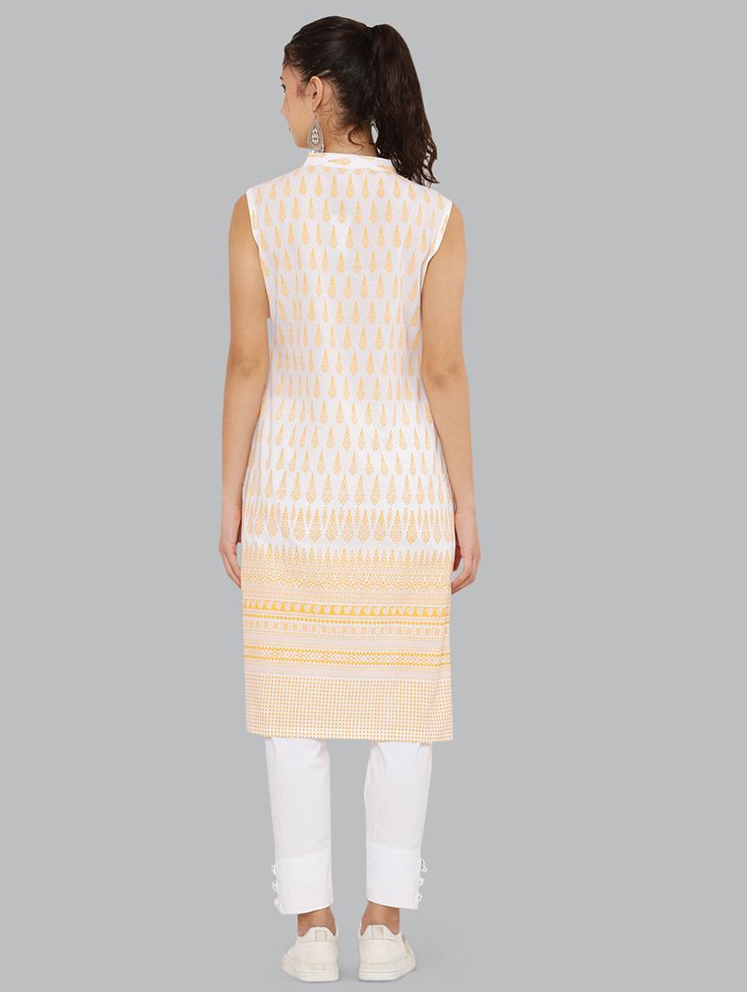 women sleeveless printed kurta - 21244725 - Standard Image - 1