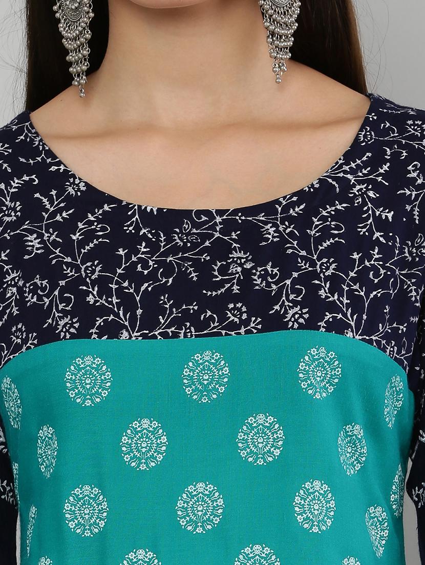 women three quarter sleeve printed kurta - 21244732 - Standard Image - 4