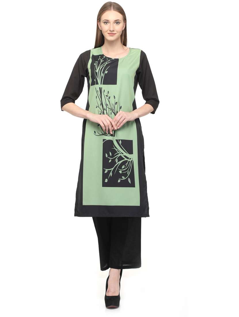 women three quarter sleeve printed kurta