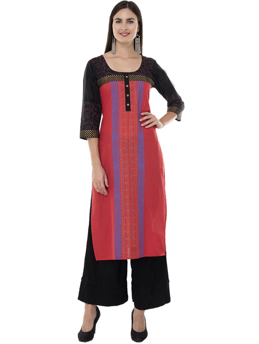 women three quarter sleeve printed kurta - 21244814 - Zoom Image - 0
