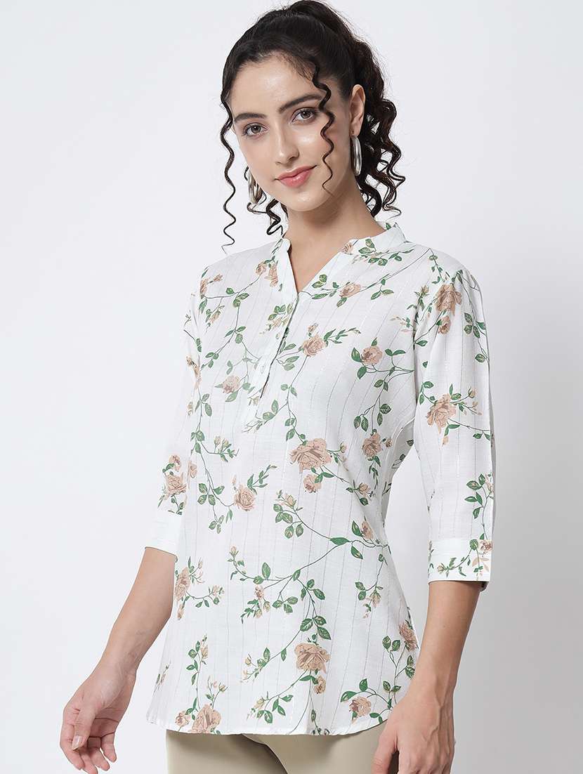 multi colored viscose regular tunic - 21244959 - Standard Image - 1