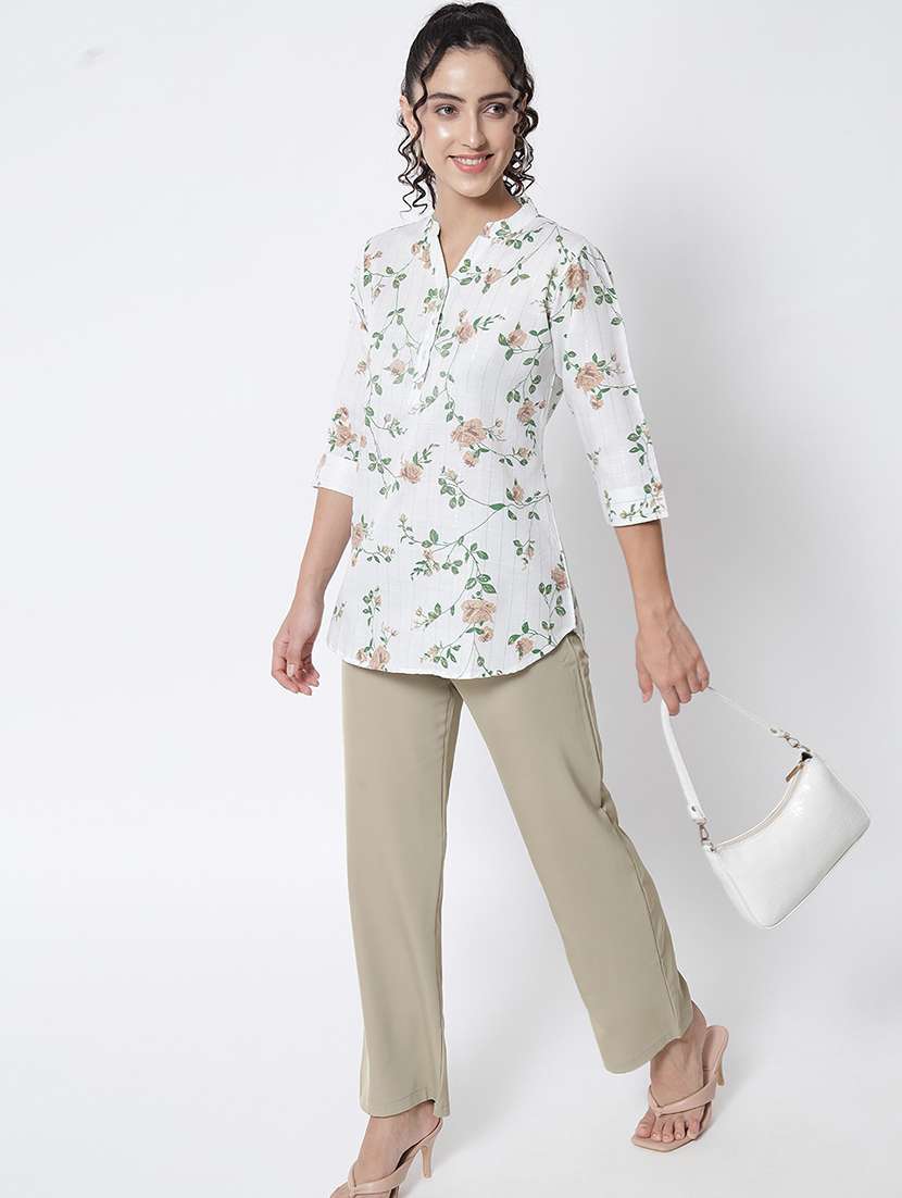 multi colored viscose regular tunic - 21244959 - Standard Image - 4