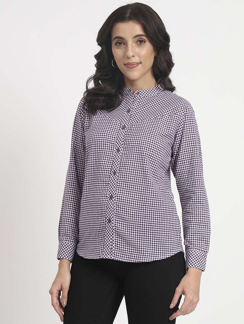 women checks regular shirt - 21244969 -  Zoom Image - 0