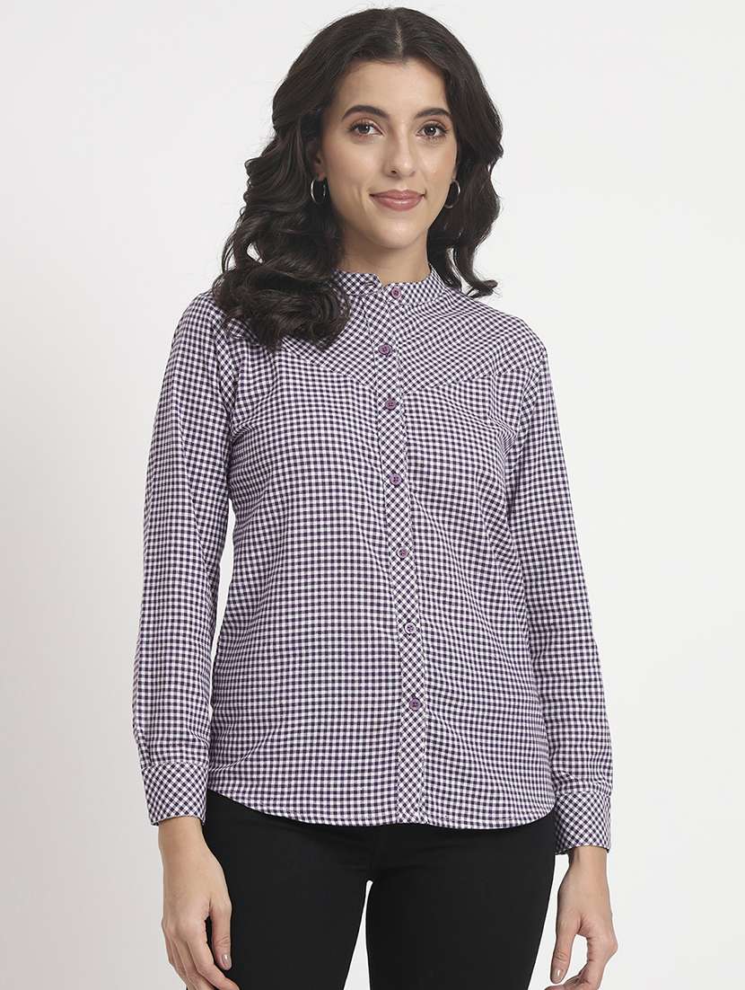 women checks regular shirt - 21244969 -  Standard Image - 1
