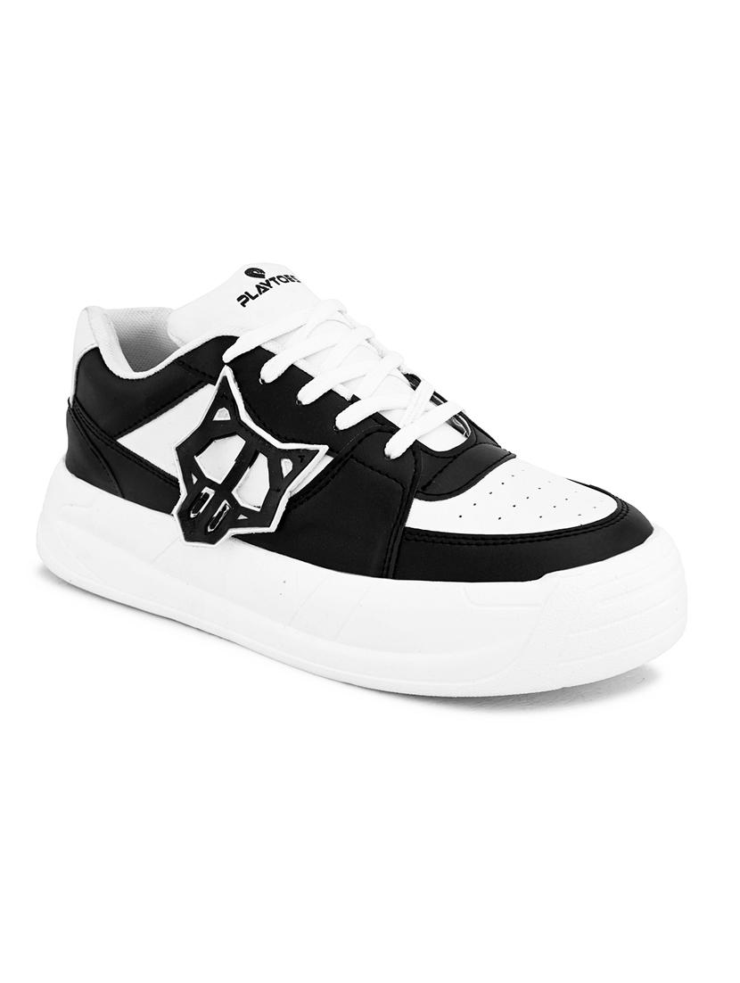 men white lace up sneakers - 21245339 -  Standard Image - 1