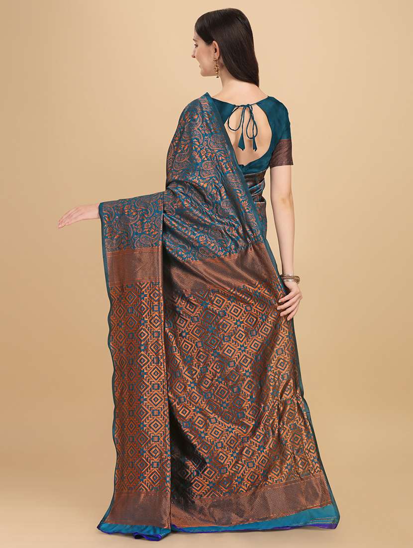 women self design banarasi saree with blouse - 21245998 -  Standard Image - 1
