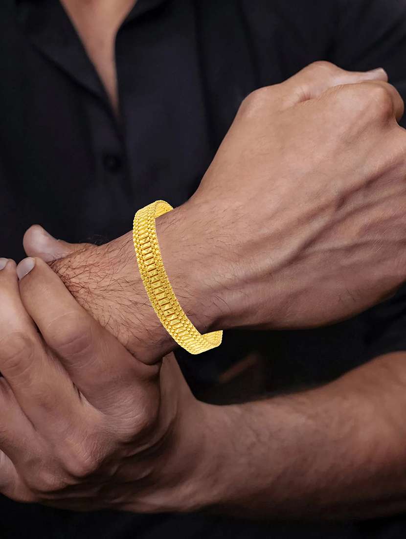 gold brass bangle bracelet - 21246746 -  Standard Image - 4