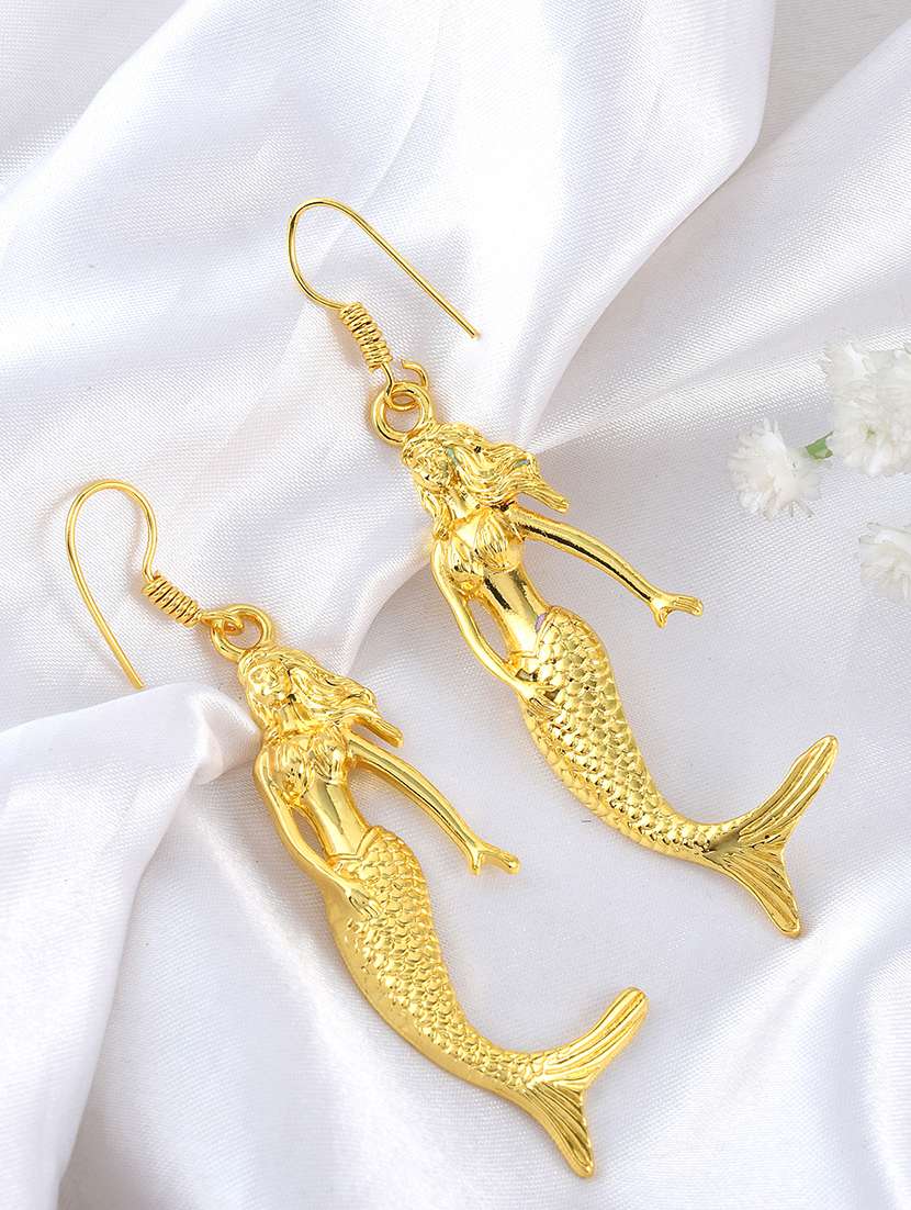  gold plated mermaid jalpari women fashion earrings