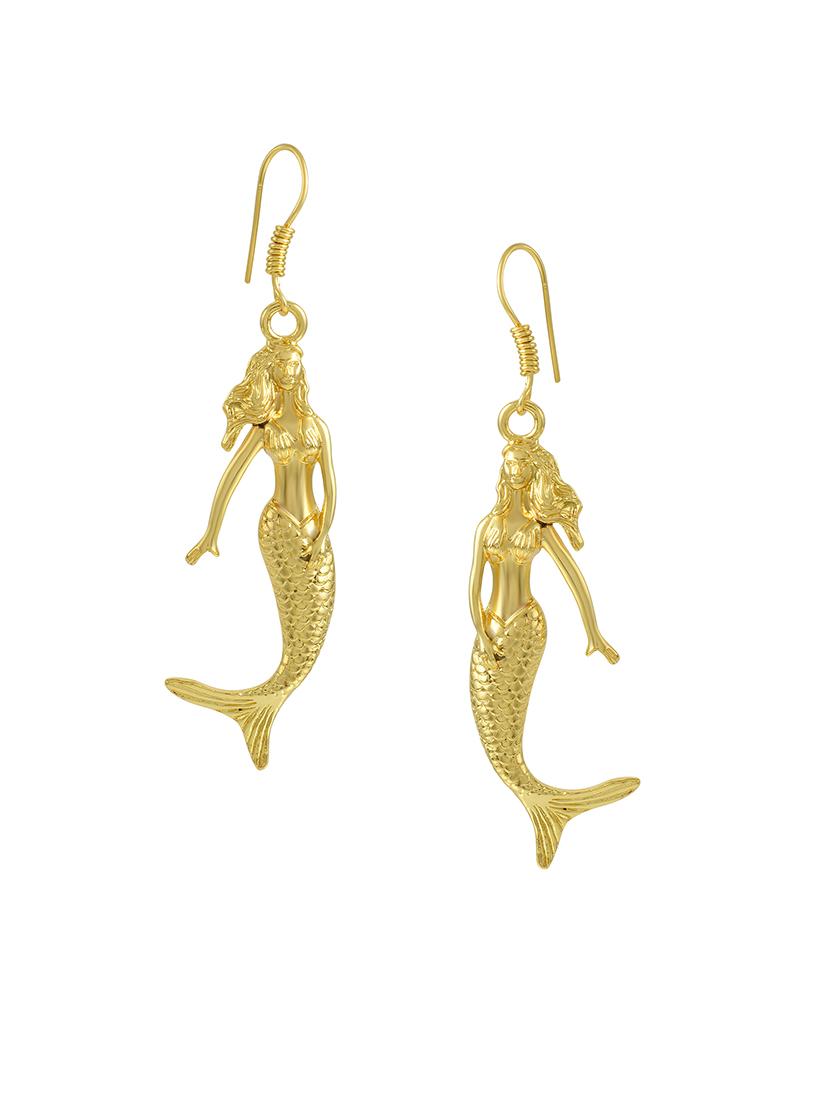  gold plated mermaid jalpari women fashion earrings - 21246748 -  Standard Image - 1
