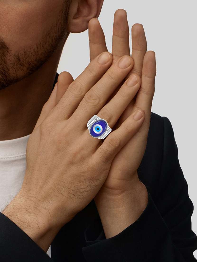 silver brass finger ring - 21246752 -  Standard Image - 4