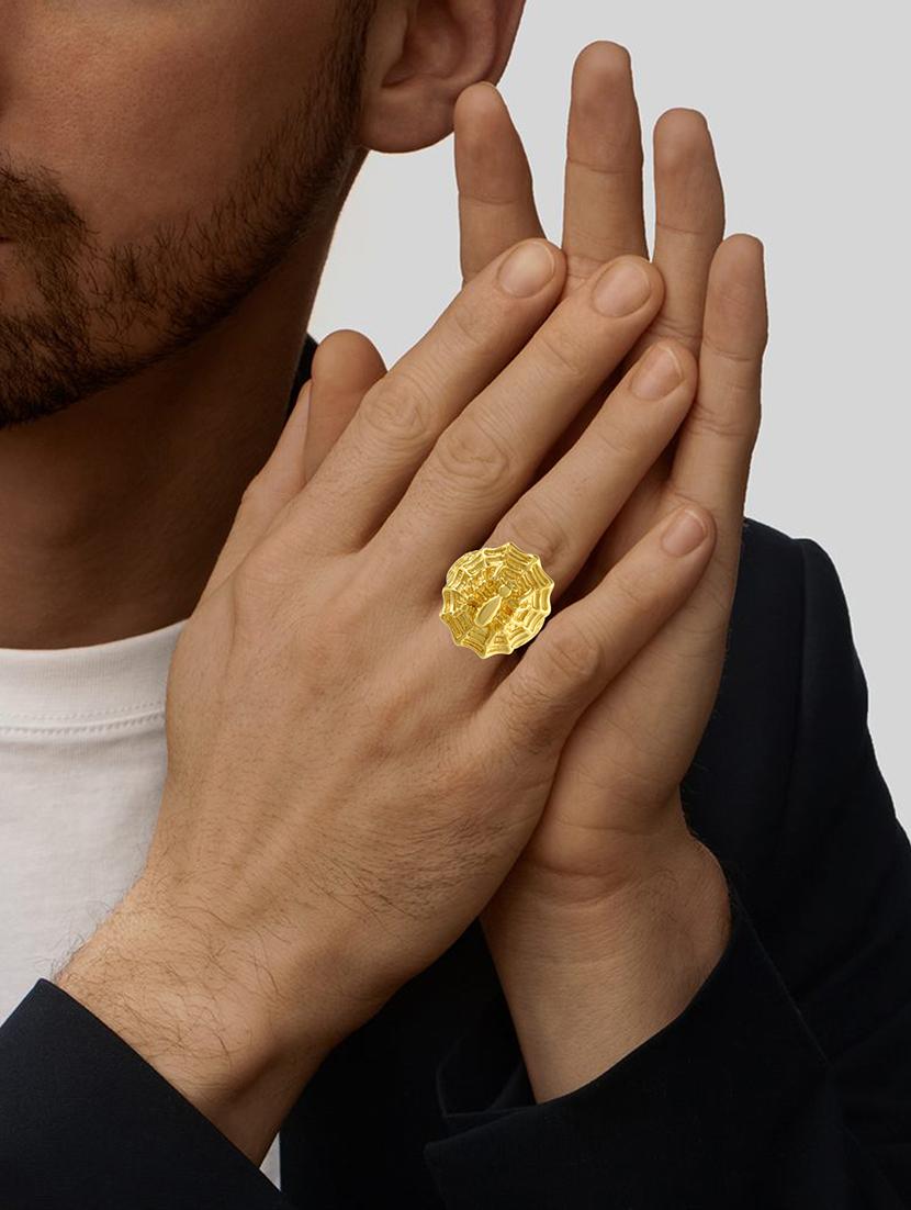 gold brass finger ring - 21246755 - Standard Image - 4