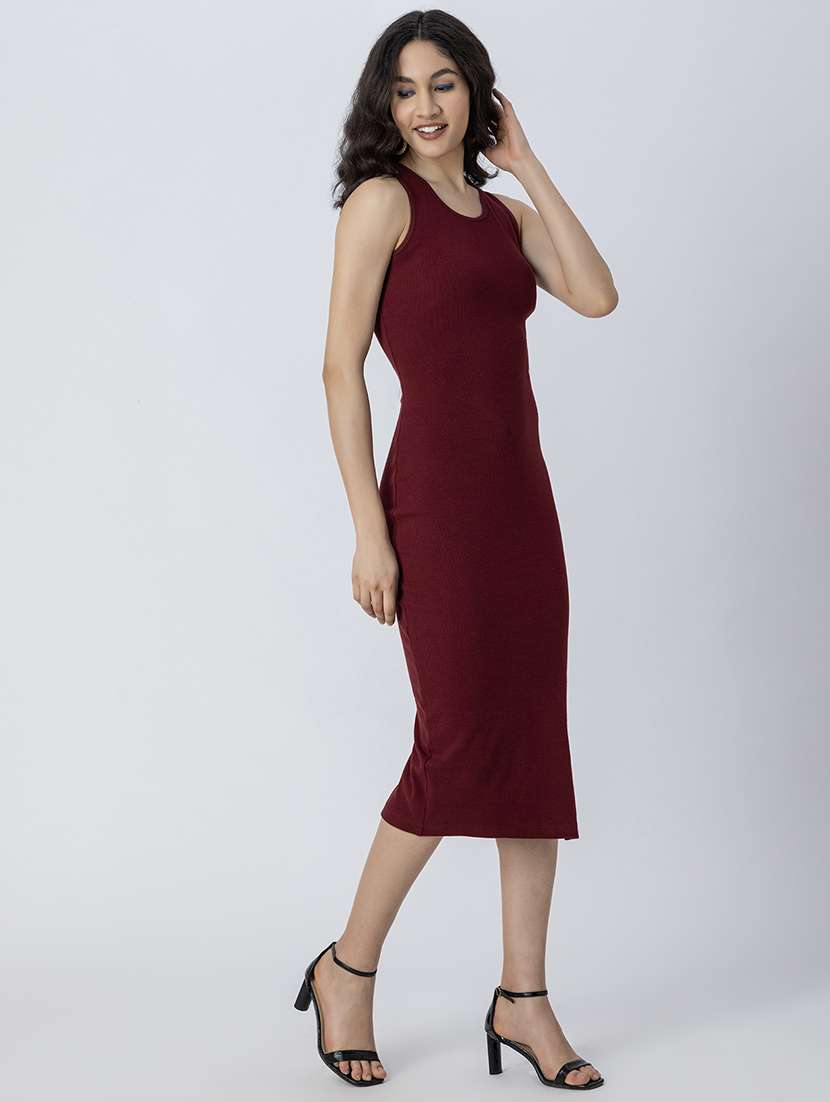 women solid sleeveless bodycon dress - 21246910 -  Standard Image - 1