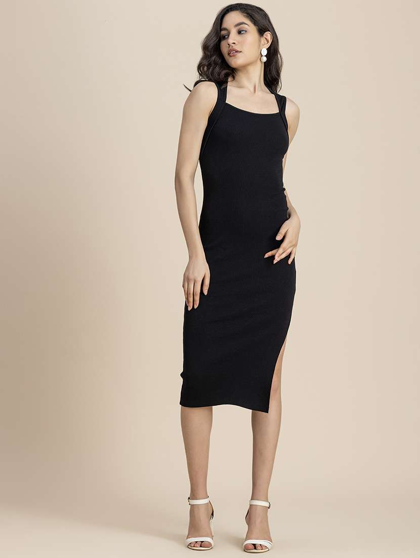 women solid sleeveless bodycon dress - 21246917 -  Standard Image - 1