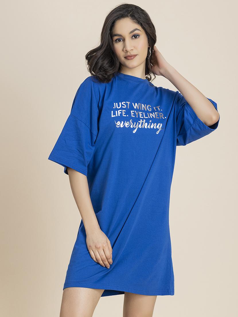 women printed jersey t-shirt dress - 21246926 - Zoom Image - 0