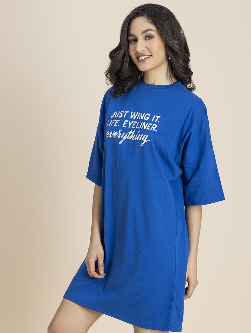 women printed jersey t-shirt dress - 21246926 - Standard Image - 1