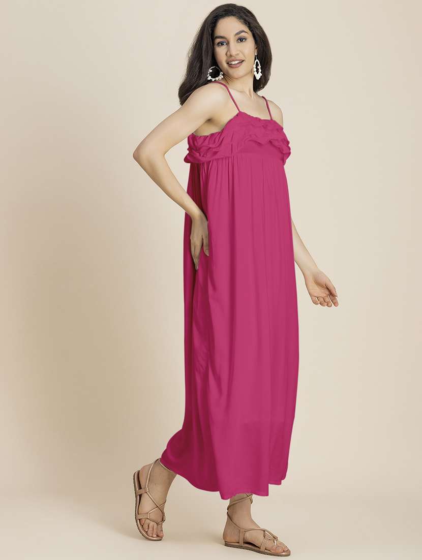 pink rayon a-line dress - 21246931 -  Standard Image - 1