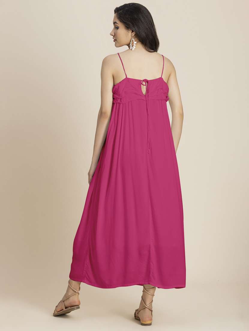 pink rayon a-line dress - 21246931 -  Standard Image - 4