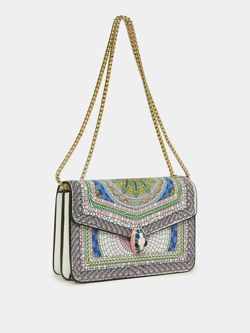 multi colored leatherette (pu) handbag - 21246965 -  Standard Image - 0