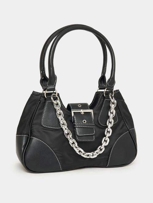 black leatherette (pu) handbag - 21246970 -  Standard Image - 0