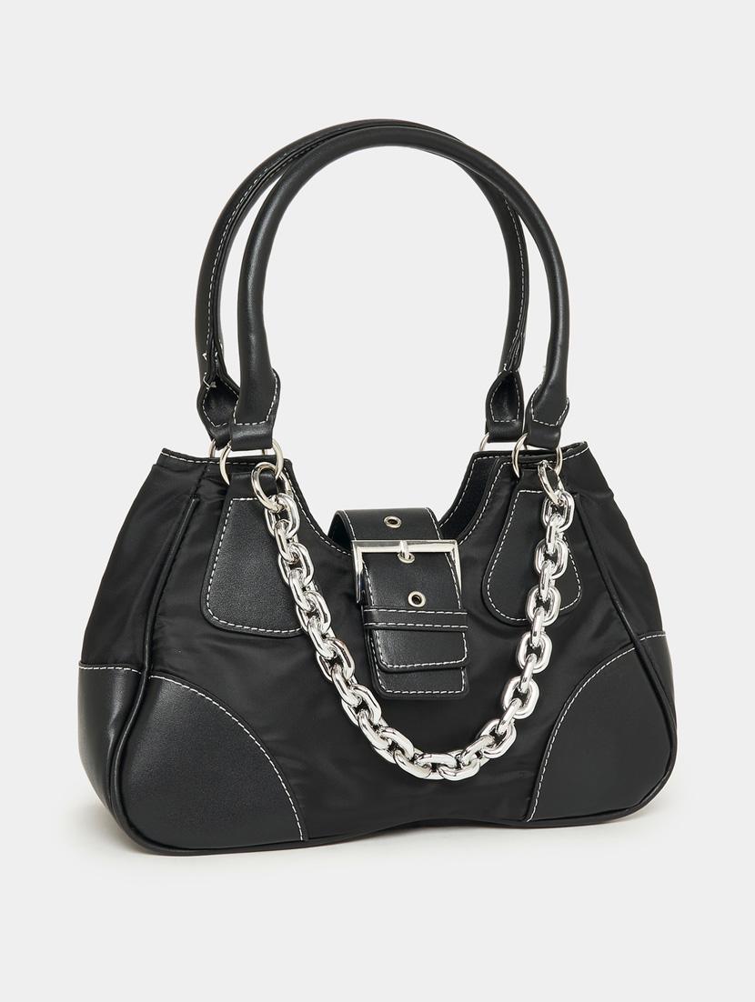 black leatherette (pu) handbag - 21246970 -  Zoom Image - 0