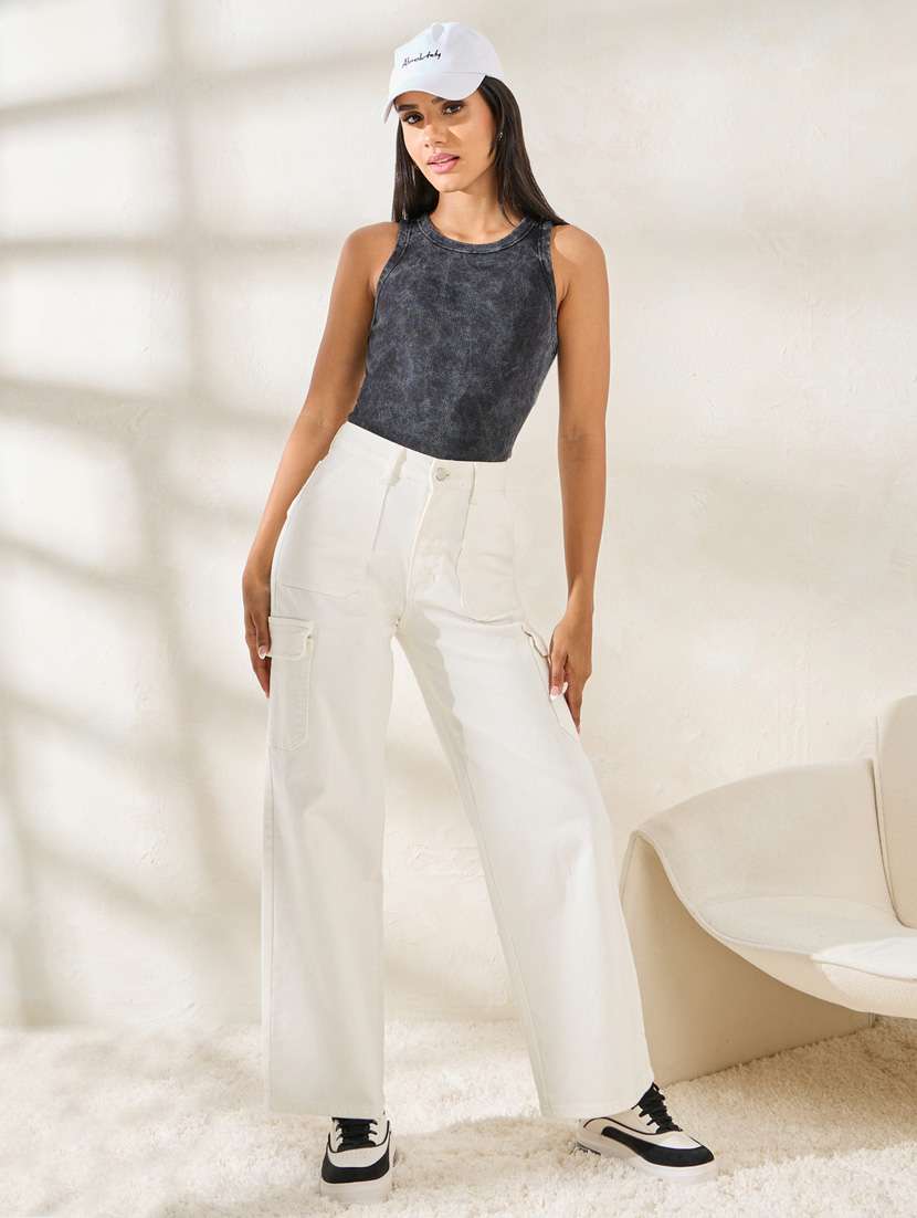 women solid sleeveless tank top - 21246995 -  Standard Image - 4