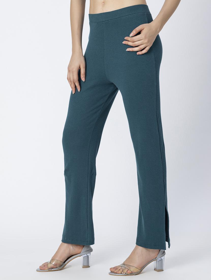 teal blue jersey bootcut trouser - 21247046 - Standard Image - 1