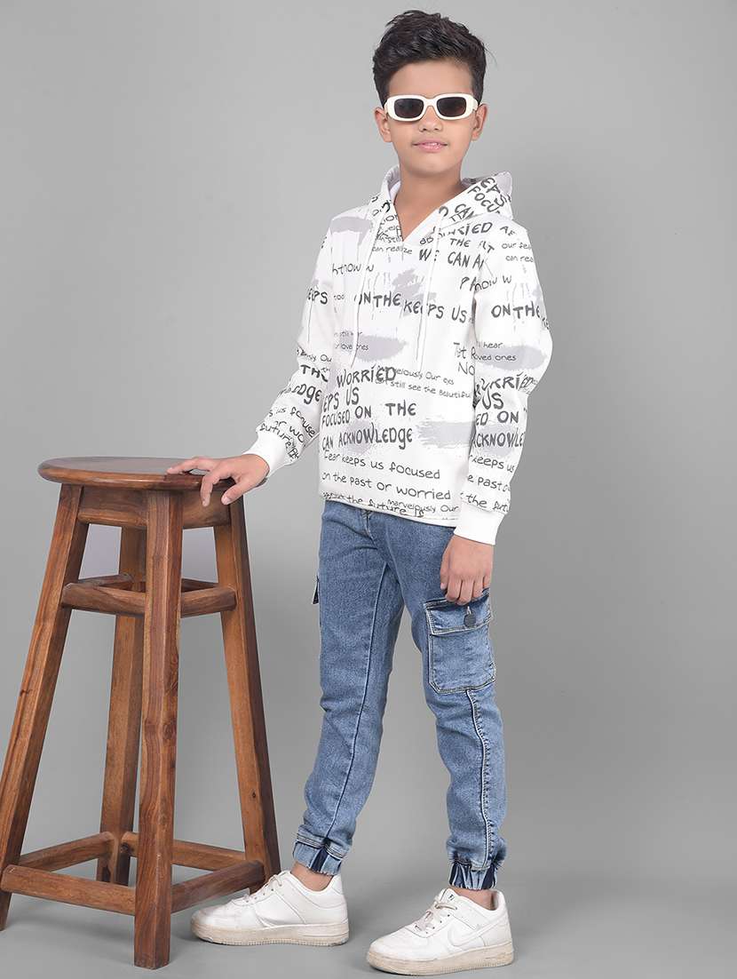 blue cotton blend plain jean - 21247098 -  Standard Image - 4